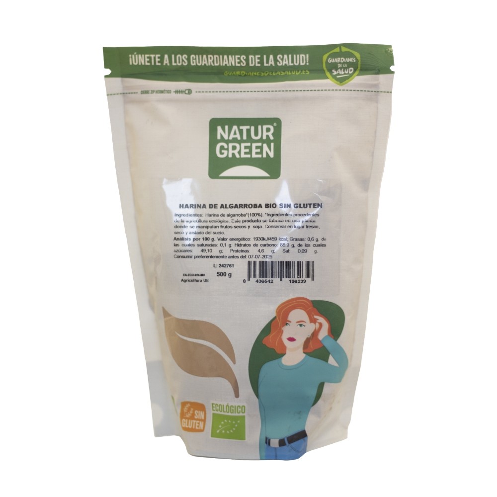 NATURGREEN HARINA ALGARROBA SIN GLUTEN Bio 500g