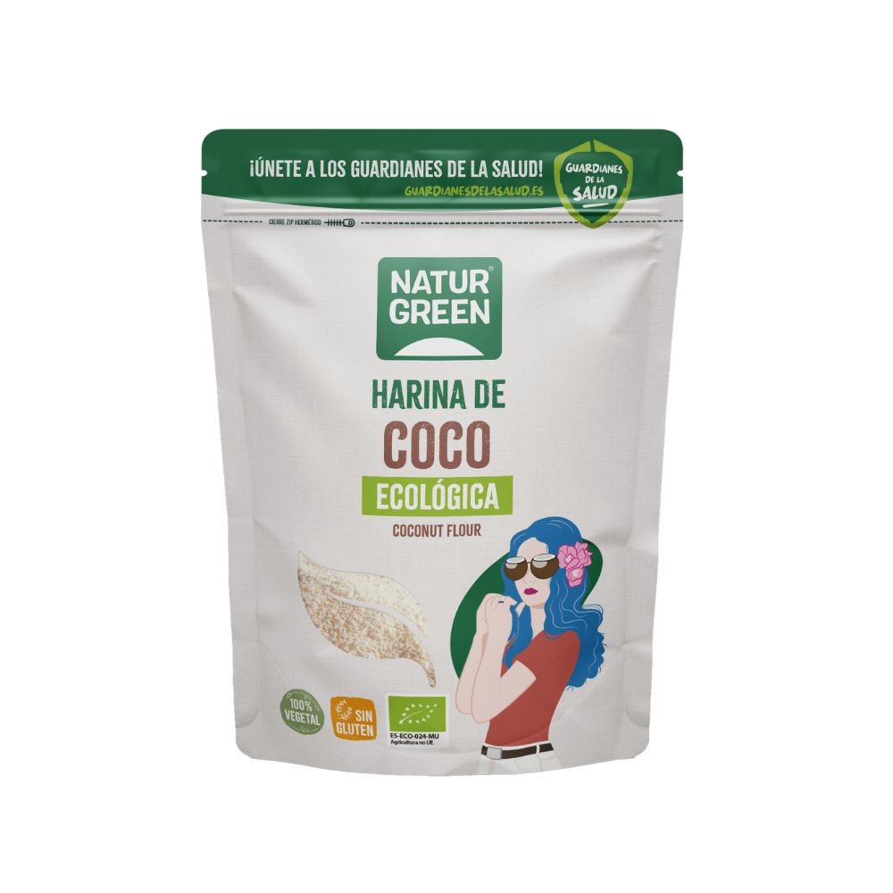 NATURGREEN HARINA COCO BIO.SIN GLUTEN 500GR.