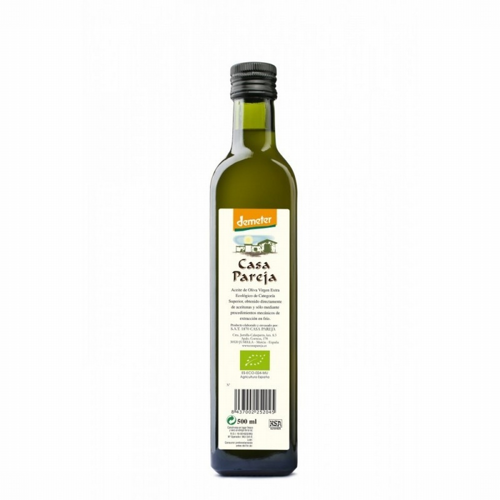 C.PAREJA ACEITE OLIVA V.E. DEMETER BOTELLA 500ML