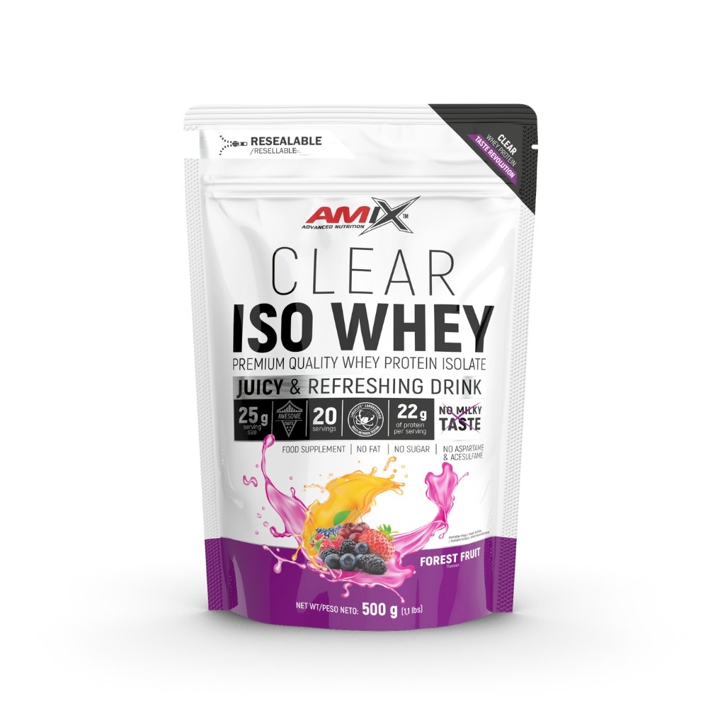 AMIX CLEAR ISO WHEY SACO 500GR FRUTAS BOSQUE