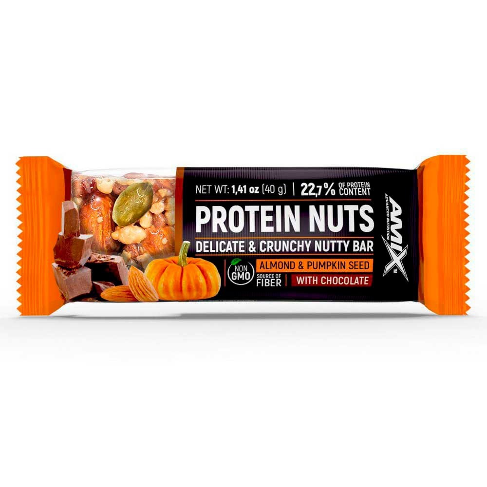 AMIX PROTEIN NUTS BAR 25*40g ALMENDRA CALABAZA
