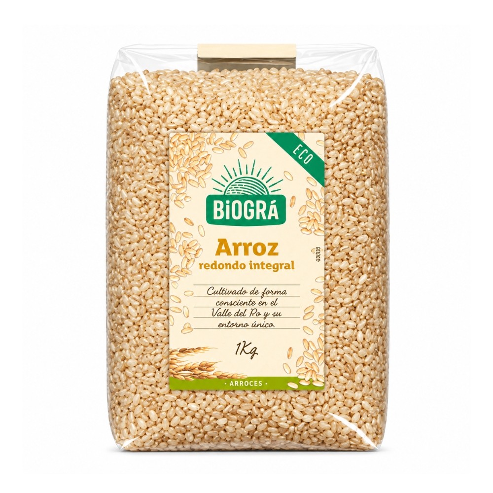 BIOGRA ARROZ REDONDO INTEGRAL BIO. 1KG.
