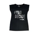AMIX CAMISETA MUJER BELL.NEGRA YOU DECIDE PLAT.(S)