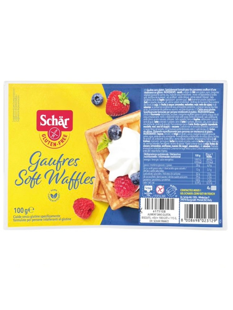 SCHAR GOFRES S/GLUTEN (4X25GR.)  100GR.