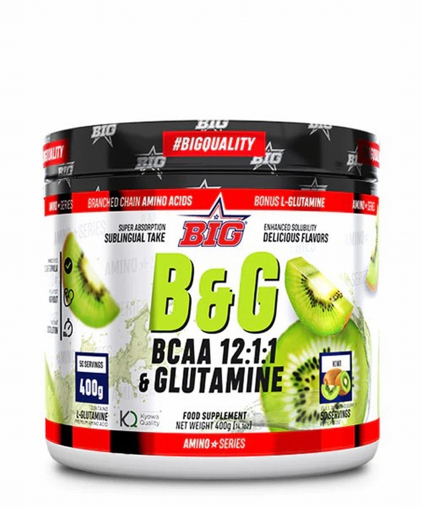 BIG B&G®-BCAAS CON GLUTAMINA 12:1:1 400G KIWI