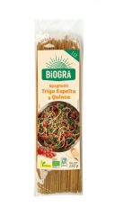 BIOGRA SPAGUETTI ESPELTA QUINOA BIO. 250GR.