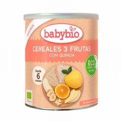 BABYBIO PAPILLA CEREALES 3 FRUTAS & QUINOA 220g