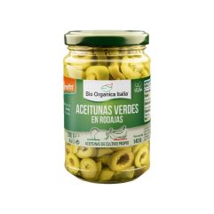 BIO ORGANICA ITALIA ACEITUNA VERDE LAMINADA 140G