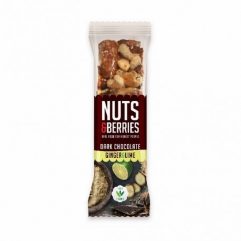 NUTS&BERRIES BARRITA CHOCO NEGRO JENG-LIMA 40g