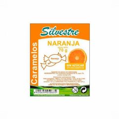 SILVESTRE CARAMELOS NARANJA SIN AZUCAR 70GR