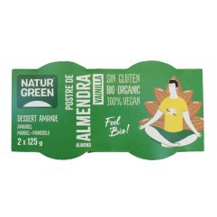 NATURGREEN POSTRE ALMENDRA VAINILLA BIO. 2x125GR.